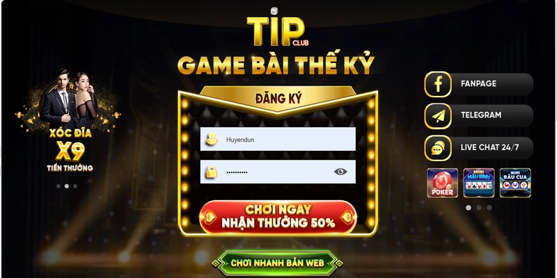 Quy trình đăng ký tài khoản trang game qua Facebook rất đơn giản