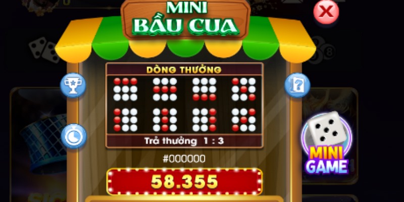 Mini Bầu Cua với thời gian cược và kết quả nhanh chóng