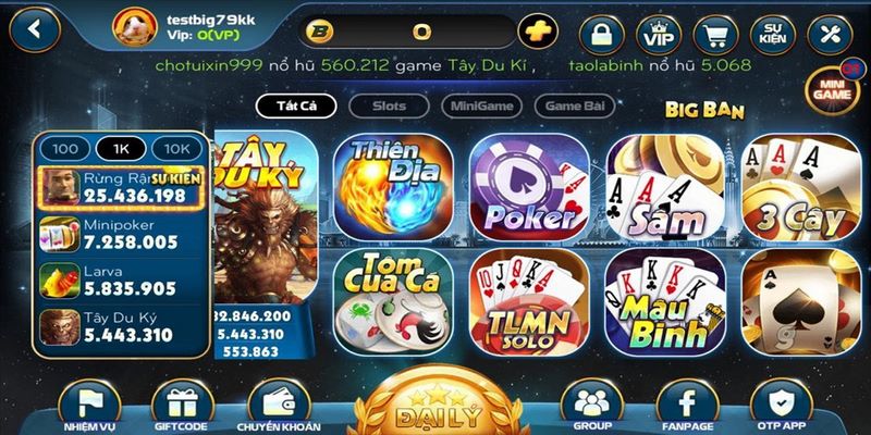 Một số mini game TipClub có tính năng hỗ trợ linh hoạt